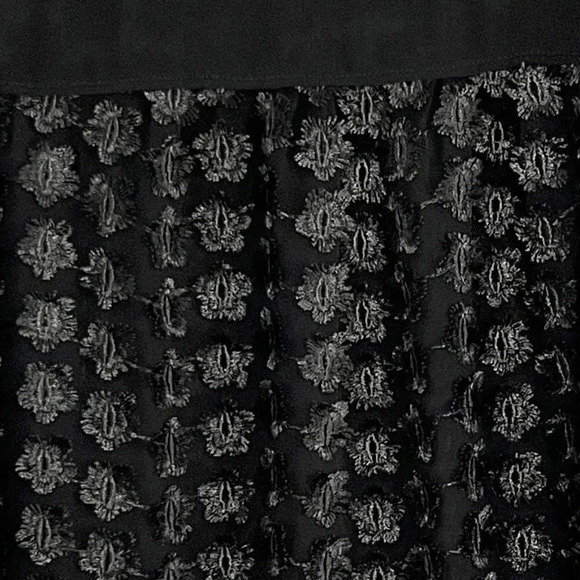 Madewell Black Fringeflower Applique Sheer Blouse Women's Size XS - Picture 5 of 8